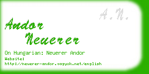 andor neuerer business card
